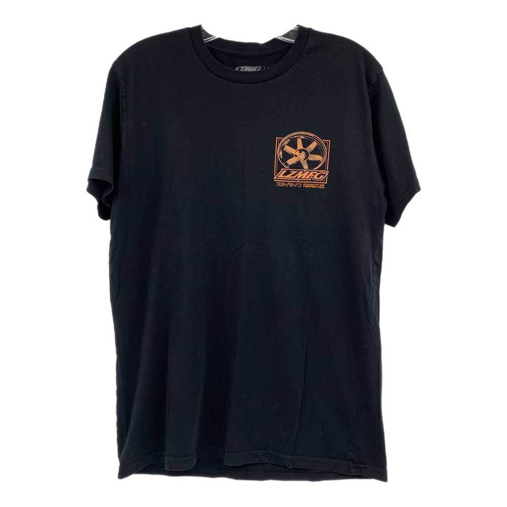LZMFG Black Cotton Short Sleeve Graphic Tee | Size M